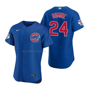 Camiseta Beisbol Hombre Chicago Cubs Andrew Romine Autentico Alterno Azul