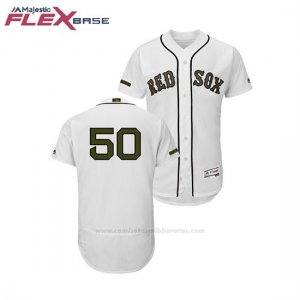 Camiseta Beisbol Hombre Boston Red Sox Mookie Betts 2018 Dia de los Caidos Flex Base Blanco