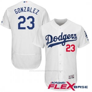Camiseta Beisbol Hombre Los Angeles Dodgers Adrian Gonzalez Autentico Coleccion Flex Base Blanco