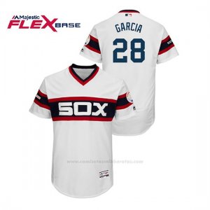 Camiseta Beisbol Hombre Chicago White Sox Leury Garcia 150th Aniversario Patch Flex Base Blanco