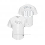 Camiseta Beisbol Hombre Tampa Bay Rays Personalizada 2019 Players Weekend Replica Blanco