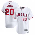 Camiseta Beisbol Hombre Los Angeles Angels Jared Walsh Primera Jugador Blanco