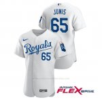 Camiseta Beisbol Hombre Kansas City Royals Jakob Junis Autentico Nike Blanco