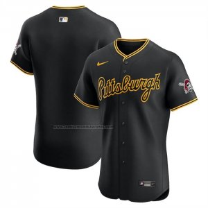 Camiseta Beisbol Hombre Pittsburgh Pirates Alterno 2 Elite Negro