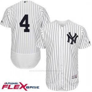 Camiseta Beisbol Hombre New York Yankees Lou Gehrig Autentico Coleccion Flex Base Blanco