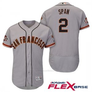 Camiseta Beisbol Hombre San Francisco Giants Denard Span Gris 60th Season Flex Base
