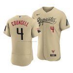 Camiseta Beisbol Hombre Arizona Diamondbacks Craig Counsell 2021 City Connect Autentico Oro