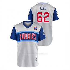 Camiseta Beisbol Hombre Chicago Cubs Jose Quintana 2019 Little League Classic Lelo Replica Gris