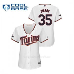 Camiseta Beisbol Mujer Minnesota Twins Michael Pineda 2019 Postseason Cool Base Blanco