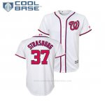 Camiseta Beisbol Nino Washington Nationals Stephen Strasburg Cool Base 1ª Blanco