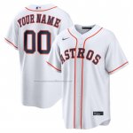 Camiseta Beisbol Hombre Houston Astros Primera Replica Personalizada Blanco1