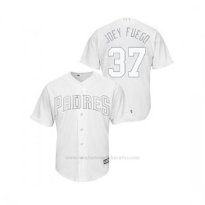 Camiseta Beisbol Hombre San Diego Padres Joey Lucchesi 2019 Players Weekend Replica Blanco
