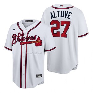 Camiseta Beisbol Hombre Atlanta Braves Jose Altuve Hispanic Heritage Autentico Blanco