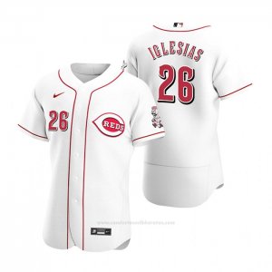 Camiseta Beisbol Hombre Cincinnati Reds Raisel Iglesias Autentico 2020 Primera Blanco