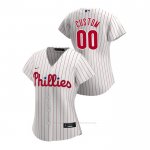 Camiseta Beisbol Mujer Philadelphia Phillies Personalizada 2020 Replica Primera Blanco