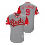 Camiseta Beisbol Hombre Cincinnati Reds Jose Peraza 2018 Llws Players Weekend El Llanero Gris