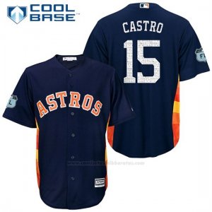 Camiseta Beisbol Hombre Houston Astros Jason 15 Astros Azul 2017 Entrenamiento de Primavera Cool Base Jugador