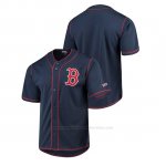 Camiseta Beisbol Hombre Boston Red Sox Button-Down Stitches Team Color Azul