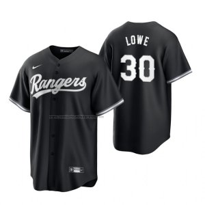 Camiseta Beisbol Hombre Texas Rangers Nathaniel Lowe Replica 2021 Negro