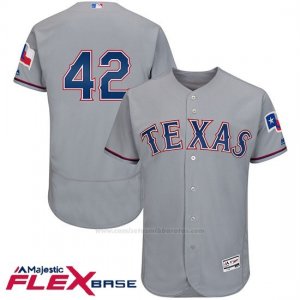 Camiseta Beisbol Hombre Texas Rangers Jackie Robinson Gris Flex Base