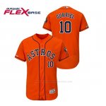 Camiseta Beisbol Hombre Houston Astros Yuli Gurriel 150th Aniversario Patch Flex Base Naranja