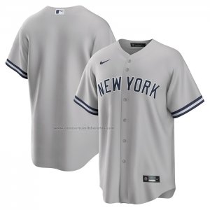 Camiseta Beisbol Hombre New York Yankees Road Replica Gris