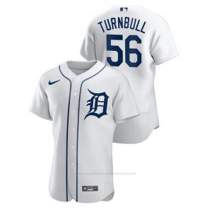 Camiseta Beisbol Hombre Detroit Tigers Spencer Turnbull Authentic Blanco