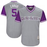 Camiseta Beisbol Hombre Colorado Rockies 2017 Little League World Series Carlos Gonzalez Gris