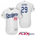 Camiseta Beisbol Hombre Los Angeles Dodgers 2017 Postemporada Scott Kazmir Blanco Flex Base