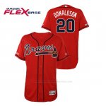 Camiseta Beisbol Hombre Atlanta Braves Josh Donaldson 150th Aniversario Patch Autentico Flex Base Rojo