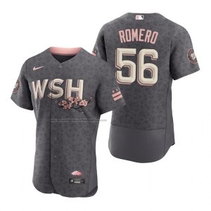 Camiseta Beisbol Hombre Washington Nationals Seth Romero 2022 City Connect Autentico Gris