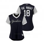 Camiseta Beisbol Mujer New York Yankees Didi Gregorius 2018 Llws Players Weekend The Knight Azul