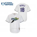 Camiseta Beisbol Hombre Tampa Bay Rays Joey Wendle Turn Back The Clock Cool Base Blanco