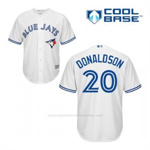 Camiseta Beisbol Hombre Toronto Blue Jays Josh Donaldson 20 Blanco 1ª Cool Base