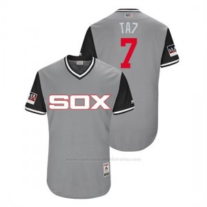 Camiseta Beisbol Hombre Chicago White Sox Tim Anderson 2018 Llws Players Weekend Ta7 Gris