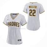 Camiseta Beisbol Mujer San Diego Padres Mason Miller Primera Replica Blanco