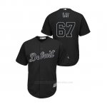 Camiseta Beisbol Hombre Detroit Tigers Jose Cisnero 2019 Players Weekend Gui Replica Negro