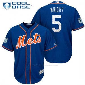 Camiseta Beisbol Hombre New York Mets David Wright 2017 Entrenamiento de Primavera Cool Base Jugador