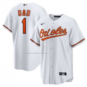 Camiseta Beisbol Hombre Baltimore Orioles NO 1 Dad Primera Replica Blanco