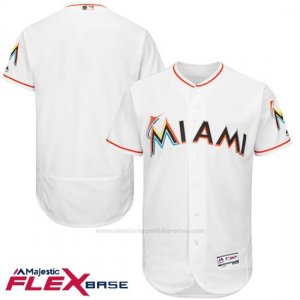 Camiseta Beisbol Hombre Miami Marlins Blanco Flex Base