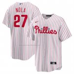 Camiseta Beisbol Hombre Philadelphia Phillies Aaron Nola Home Replica Blanco