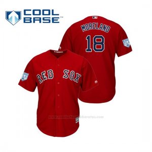 Camiseta Beisbol Hombre Boston Red Sox Mitch Moreland Cool Base Entrenamiento de Primavera 2019 Rojo