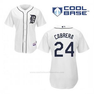 Camiseta Beisbol Hombre Detroit Tigers Miguel Cabrera 24 Blanco 1ª Cool Base