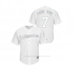 Camiseta Beisbol Hombre Milwaukee Brewers Eric Thames 2019 Players Weekend Replica Blanco