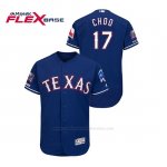 Camiseta Beisbol Hombre Texas Rangers Shin Soo Choo 150th Aniversario Patch Final Season Stadium Patch Azul
