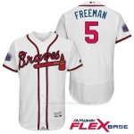 Camiseta Beisbol Hombre Atlanta Braves 5 Frojodie Freeman Braves Blanco 2017 All Star Flex Base
