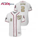 Camiseta Beisbol Hombre Washington Nationals Adam Eaton 2019 Gold Program Flex Base Blanco