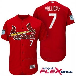 Camiseta Beisbol Hombre St. Louis Cardinals Matt Holliday Scarlet 2017 Entrenamiento de Primavera Flex Base Jugador