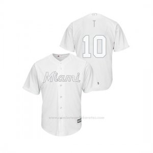 Camiseta Beisbol Hombre Miami Marlins Jt Riddle 2019 Players Weekend Replica Blanco