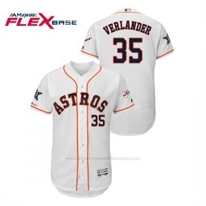 Camiseta Beisbol Hombre Houston Astros Justin Verlander 2019 All Star Flex Base Blanco